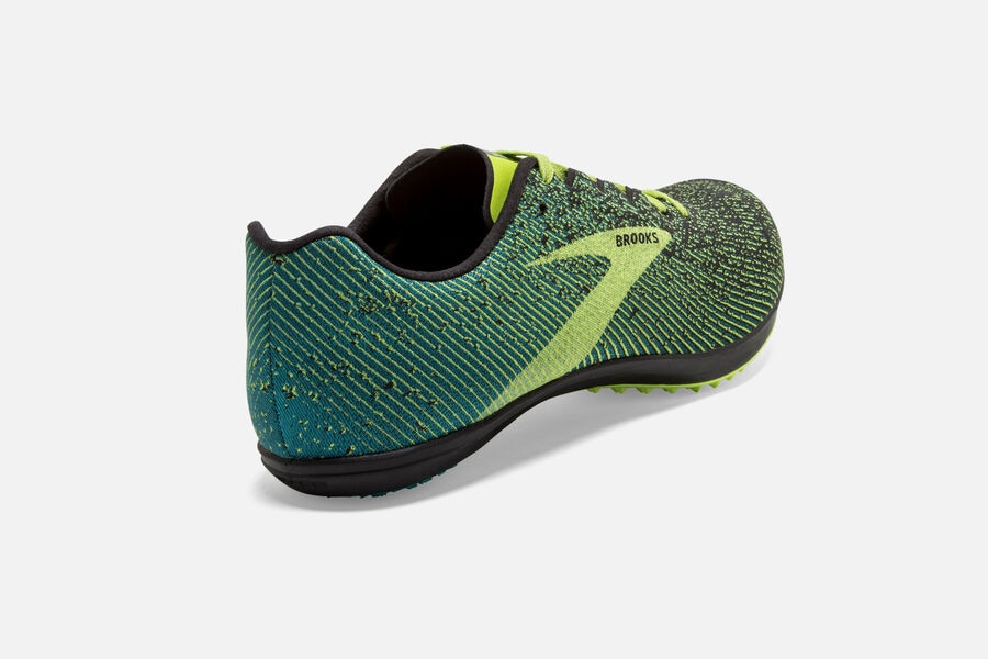 Brooks Mach 19 Spikeless Spikes Loopschoenen Heren - Zwart/Groen - 128673MPA